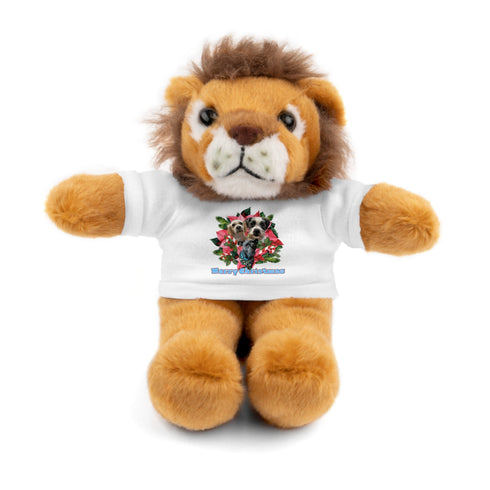 Custom Photo Festive Poinsettia Stuffed Animals with Tee